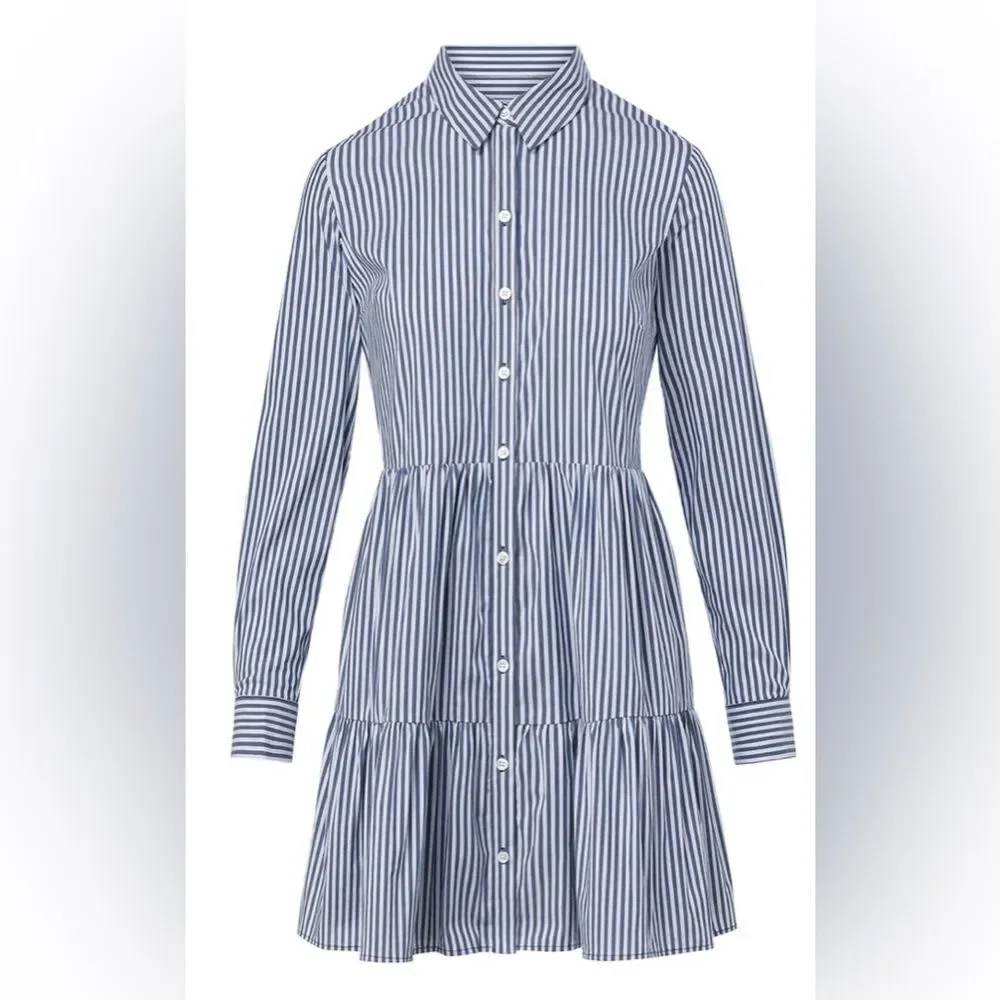 VERONICA BEARD JEMILA STRIPED SHIRTDRESS - Picture 4 of 4